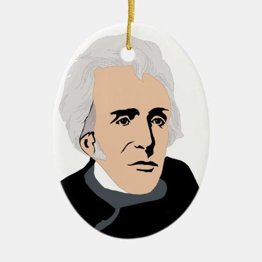 Amerikaanse Presidenten: Andrew Jackson 1829 - 183 Keramisch Ornament (Voorkant)