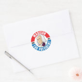 Amerikaanse Presidenten Campaign Button: #4 James  Ronde Sticker (Envelop)