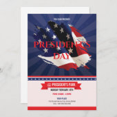 Amerikaanse Presidenten Day Invitation Flyer Kaart (Voorkant / Achterkant)