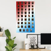 Amerikaanse Presidenten (George Washington - Barac Poster (Thuiskantoor)