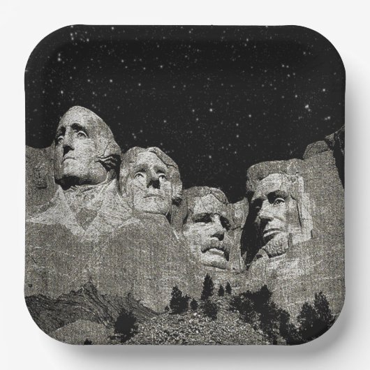 Amerikaanse Presidenten Mount Rushmore, Papieren Bordje (Voorkant)