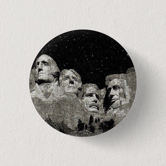 Amerikaanse Presidenten Mount Rushmore, Ronde Button 3,2 Cm (Voorkant)