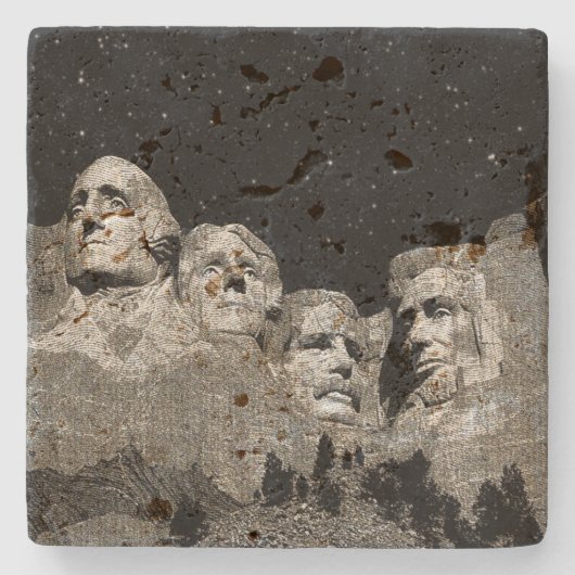 Amerikaanse Presidenten Mount Rushmore, Stenen Onderzetter (Voorkant)