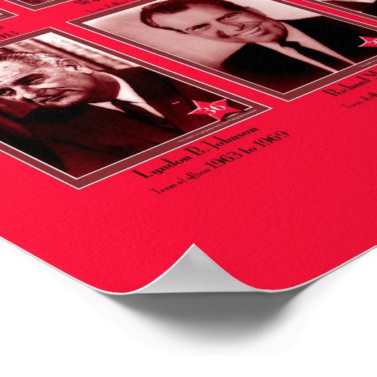 Amerikaanse PRESIDENTEN RED C/563 Poster (Hoek)