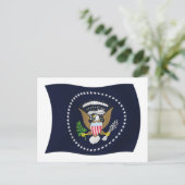 Amerikaanse presidentiële zegel vlag ansichtkaart briefkaart (Staand voorkant)