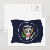 Amerikaanse presidentiële zegel vlag ansichtkaart briefkaart (Voorkant / Achterkant)