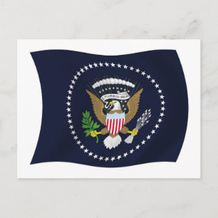 Amerikaanse presidentiële zegel vlag ansichtkaart briefkaart