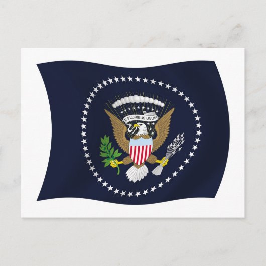Amerikaanse presidentiële zegel vlag ansichtkaart briefkaart (Voorkant)
