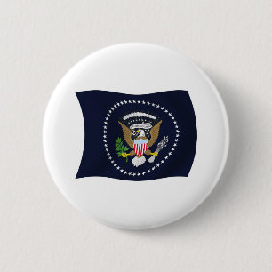 Amerikaanse presidentiële zegel vlag knoop ronde button 5,7 cm