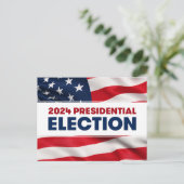 Amerikaanse presidentsverkiezingen 2024 briefkaart (Staand voorkant)