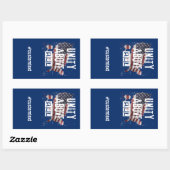 Amerikaanse presidentsverkiezingen 2024 rechthoekige sticker (Vel)