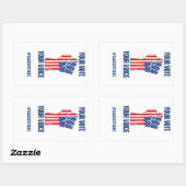 Amerikaanse presidentsverkiezingen 2024 rechthoekige sticker (Vel)