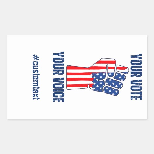 Amerikaanse presidentsverkiezingen 2024 rechthoekige sticker (Voorkant)