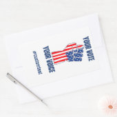 Amerikaanse presidentsverkiezingen 2024 rechthoekige sticker (Envelop)