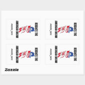 Amerikaanse presidentsverkiezingen 2024 rechthoekige sticker (Vel)