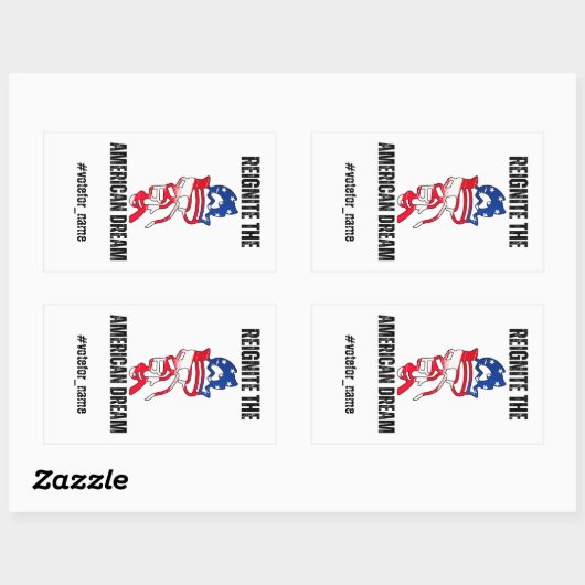 Amerikaanse presidentsverkiezingen 2024 rechthoekige sticker (Vel)