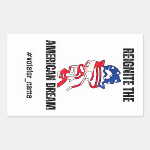 Amerikaanse presidentsverkiezingen 2024 rechthoekige sticker