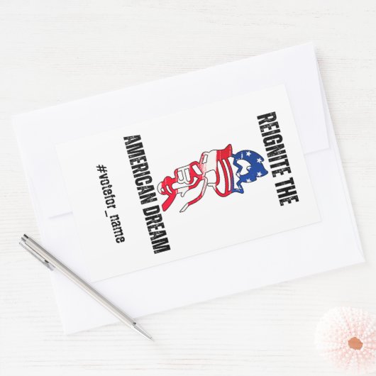 Amerikaanse presidentsverkiezingen 2024 rechthoekige sticker (Envelop)