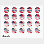 Amerikaanse presidentsverkiezingen 2024 ronde sticker (Vel)