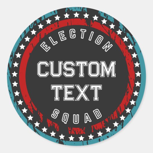 Amerikaanse presidentsverkiezingen 2024 ronde sticker (Voorkant)