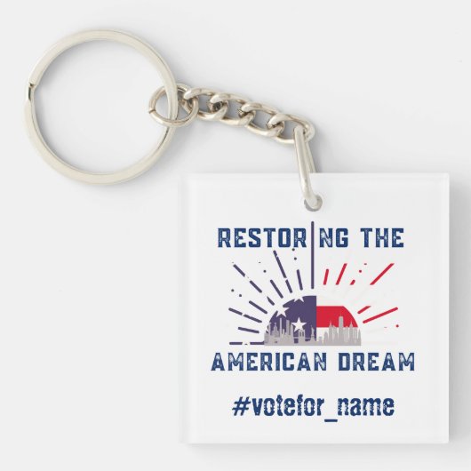 Amerikaanse presidentsverkiezingen 2024 sleutelhanger (Voorkant)