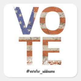 Amerikaanse presidentsverkiezingen 2024 vierkante sticker