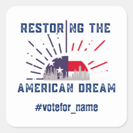 Amerikaanse presidentsverkiezingen 2024 vierkante sticker