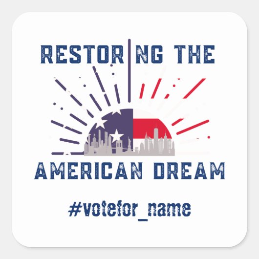 Amerikaanse presidentsverkiezingen 2024 vierkante sticker (Voorkant)