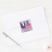 Amerikaanse presidentsverkiezingen 2024 vierkante sticker (Envelop)