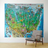 Amerikaanse pretkaart wandkleed (In Situ (horizontaal))