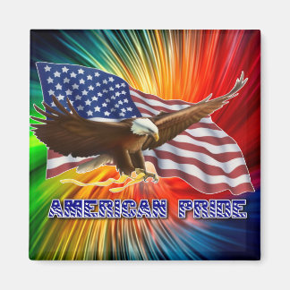AMERIKAANSE PRIDE ADELAAR EN VLAG MAGNEET