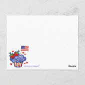 Amerikaanse Pride Cupcake Briefkaart (Achterkant)