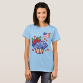 Amerikaanse Pride Cupcake T-shirt (Voorkant volledig)