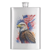 Amerikaanse Pride Eagle Hip Fles Flacon (Voorkant)