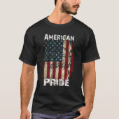 Amerikaanse Pride Flag T Shirt Veterans Day (Voorkant)