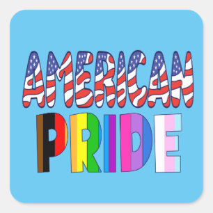 Amerikaanse Pride - LGBTQ+ America Pride maand jul Vierkante Sticker