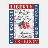 "AMERIKAANSE PRIDE" Medium Fleece Blanket Deken (Voorkant)