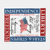 "AMERIKAANSE PRIDE" Medium Fleece Blanket Deken (Voorkant (Horizontaal))