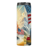 Amerikaanse Pride Red Truck Journey Thermosbeker (Achterkant)