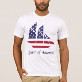 Amerikaanse Pride Zeilboot T-shirt (Voorkant)
