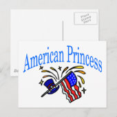 Amerikaanse prinses briefkaart (Voorkant / Achterkant)