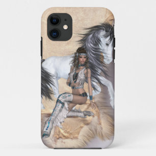 Amerikaanse prinses en witte paarden iPhone 11 hoesje