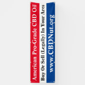 Amerikaanse pro-grade CBD olie Spandoek (Verticaal)