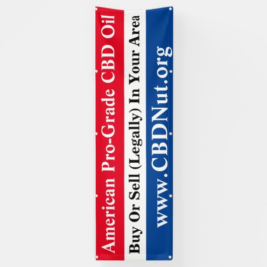 Amerikaanse pro-grade CBD olie Spandoek (Verticaal)