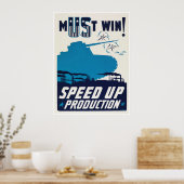 Amerikaanse propaganda tijdens de Tweede Wereldoor Poster (Keuken)