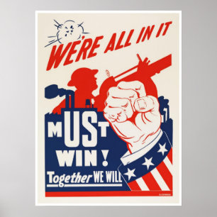 Amerikaanse propaganda tijdens de Tweede Wereldoor Poster