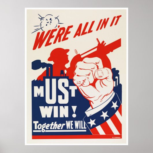 Amerikaanse propaganda tijdens de Tweede Wereldoor Poster (Voorkant)