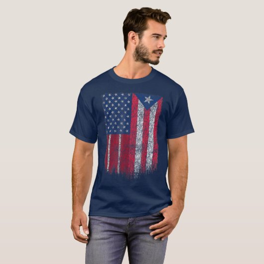 Amerikaanse Puerto Rico Flag Pride T-shirt (Voorkant volledig)