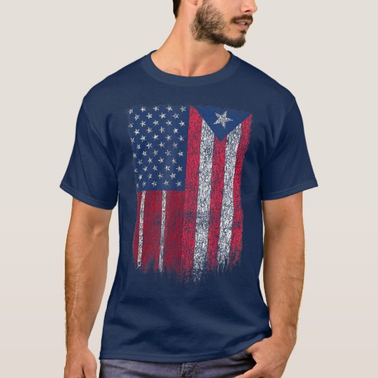 Amerikaanse Puerto Rico Flag Pride T-shirt (Voorkant)