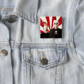 Amerikaanse Punk Butt'n Vierkante Button 5,1 Cm (In situ)